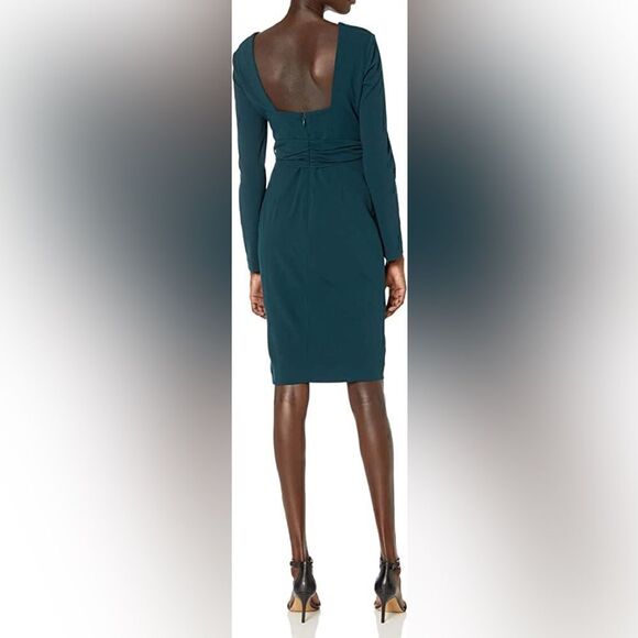 Dress the Population Long Sleeve Teal Dress - Picture 3 of 4